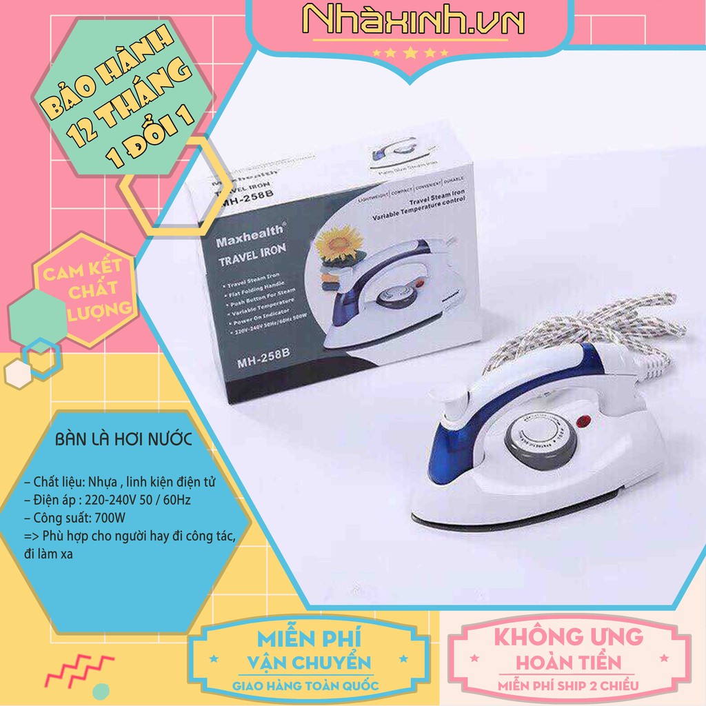 BÀN LÀ HƠI NƯỚC MINI DU LỊCH TRAVEL IRON_ BẢO HÀNH 12 THÁNG .