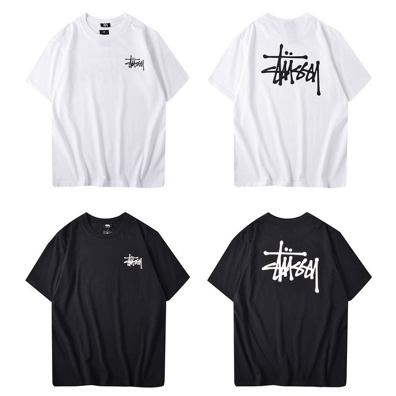Áo thun tay ngắn in chữ Stussy World Tour thời trang độc đáo