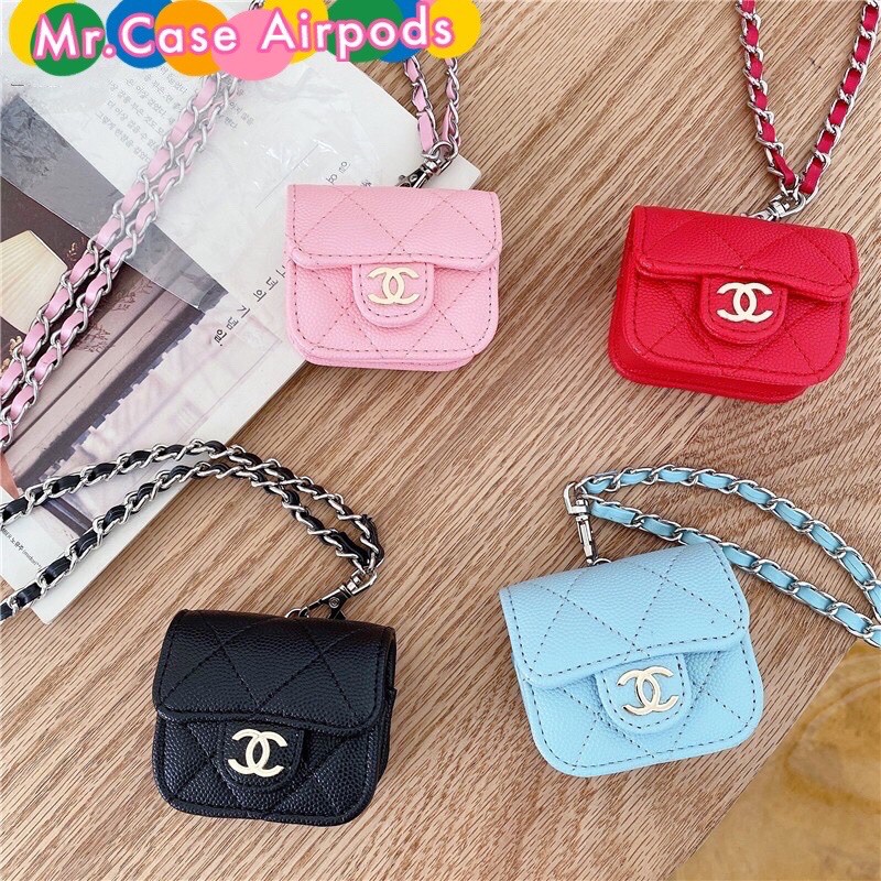 Case Airpods 1/2 /Pro Vỏ Ốp Tai Nghe Hình túi Xách Da Sang Trọng Kèm Dây Đeo Cổ - Mr.Case AirPods