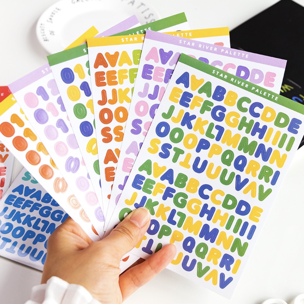 Sticker BẢNG CHỮ CÁI & SỐ - GALAXY PALETTE series