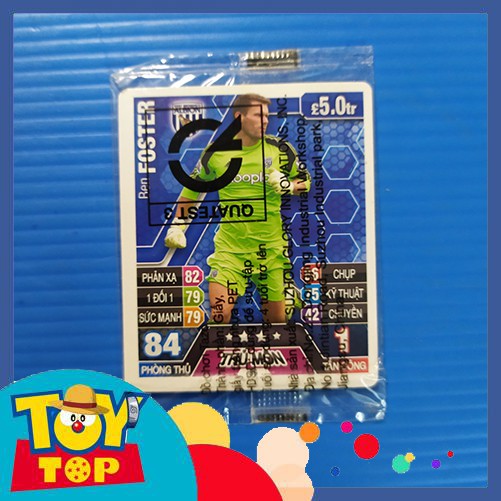 [Một thẻ] Thẻ cầu thủ bóng đá Poca Match Attax  13-14 mùa 2013-2014 nguyên seal