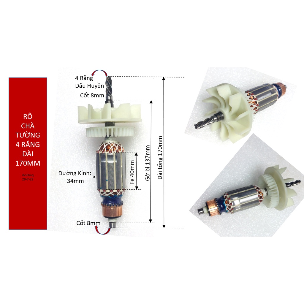 Rô to máy chà tường  ruột máy xoa tường