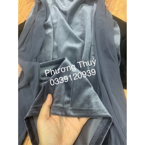 Áo Nhung Giữ Nhiệt Nữ Phối Tay
