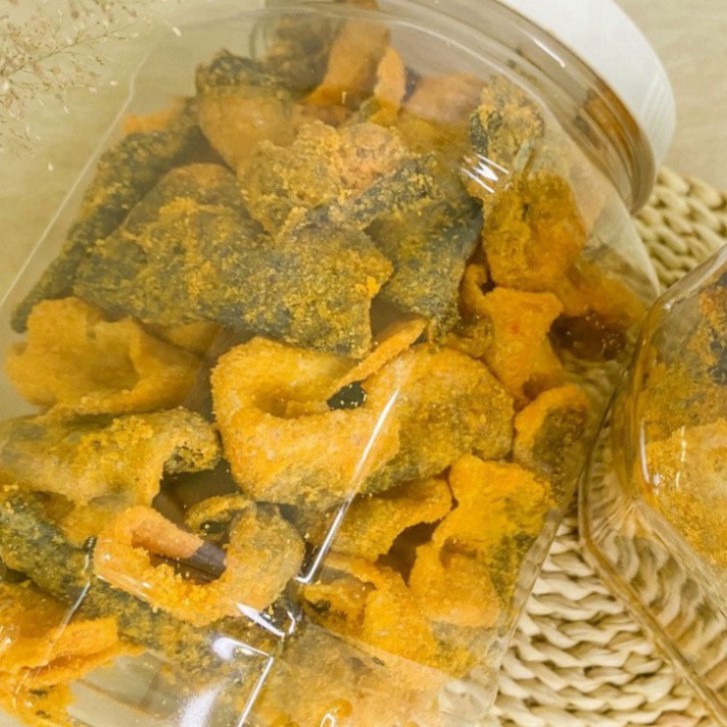 Da Cá Hồi Trứng Muối  da cá sấy giòn, ăn vặt quán 91 | BigBuy360 - bigbuy360.vn