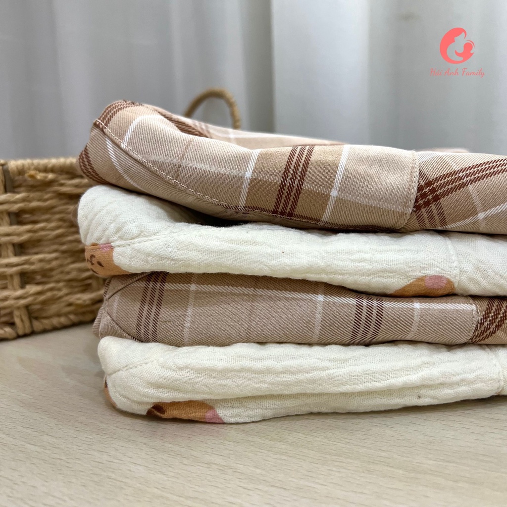 ( Hàng thiết kế ) Nón tai gấu 2 lớp xinh xắn cho bé trai, bé gái- Haaro Babies
