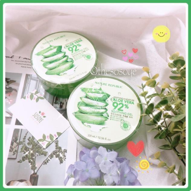 Gel Lô Hội Dưỡng Ẩm Nature Aloe Vera 92% nhiều công dụng
