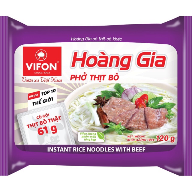 Phở bò Hoàng Gia 18 gói/ thùng  / Đa cua Hoàng Gia