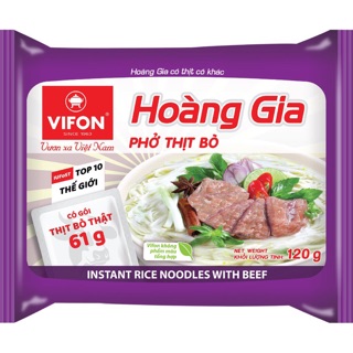 Phở bò Hoàng Gia 18 gói/ thùng [120gr] / Đa cua Hoàng Gia