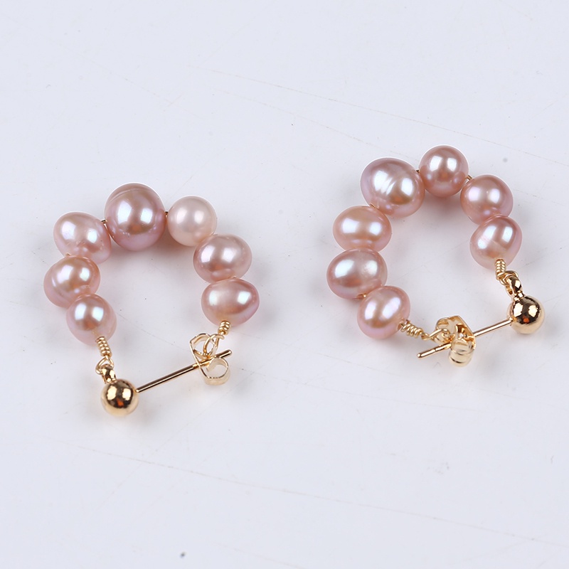 Khuyên tai ngọc trai tự nhiên thời trang Châu Âu đơn giản cho nữ