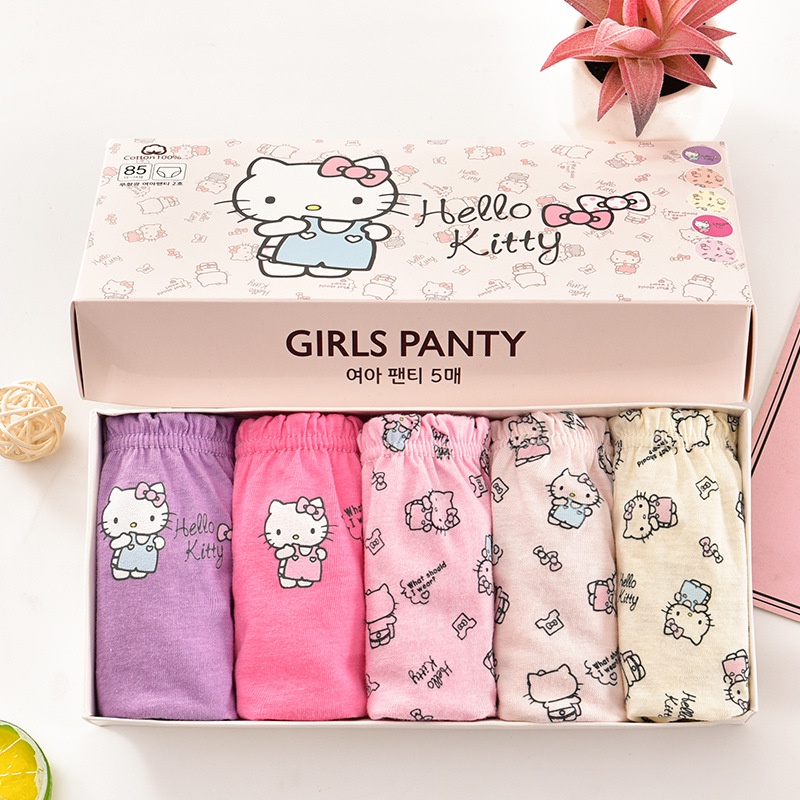 Quần Chíp Bé Gái,Quần Lót Bé Gái Set 5 Chiếc Kháng Khuẩn 100% Cotton hàng Xuất Hàn Quốc Dành Cho Bé từ 3-15 tuổi PK80