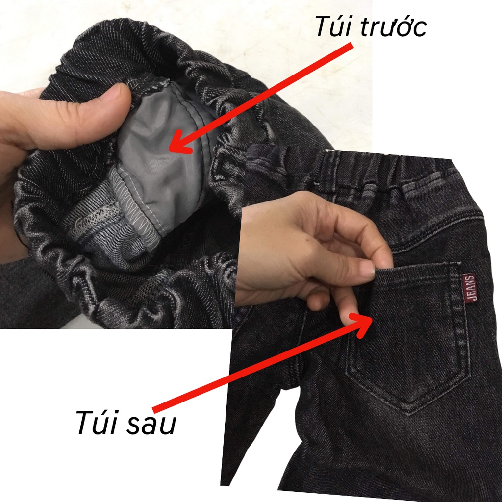 Quần bò/ quần jeans dài cá tính cực chất cho bé trai size nhí 8-14kg