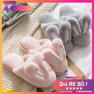 [Nhập HYNH72 Giảm 3%][Bông Siêu Mềm Siêu Ấm]  Dép Bông Tai Thỏ Cute Đi Trong Nhà DN12440 - Dép Bông Mùa Đông