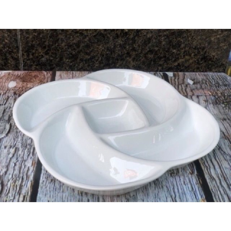 Đĩa Xoáy Hoa Hồng Đĩa Vuông Đĩa Xoáy Nhiều Ngăn Gốm Sứ Bát Tràng Cao Cấp Đựng Bánh Trôi Chay Rau Củ 2 Size