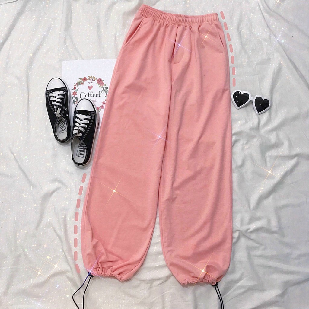 Quần JOGGER TRƠN DÂY RÚT form rộng UnisexFreesize dành cho nam nữ Molly Fashion