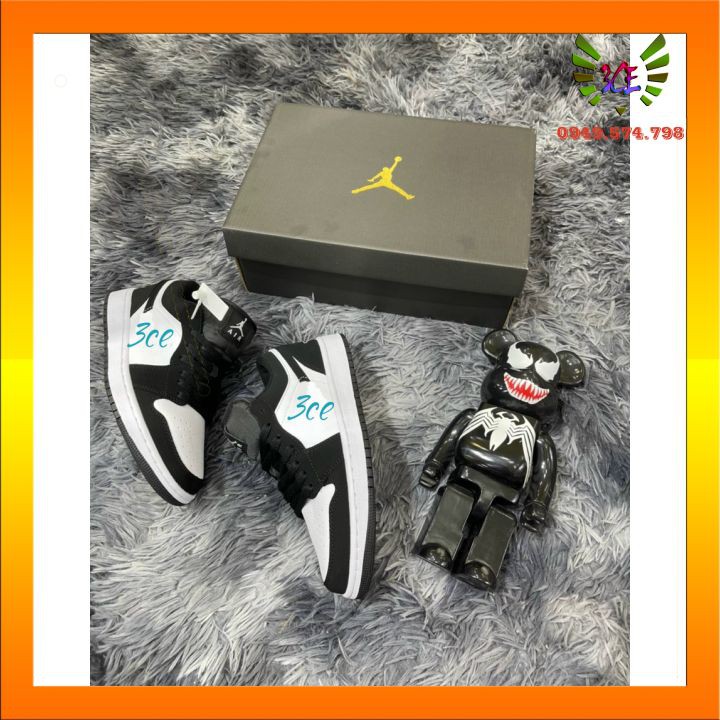 Giày thể thao sneaker panda trắng đen cổ thấp