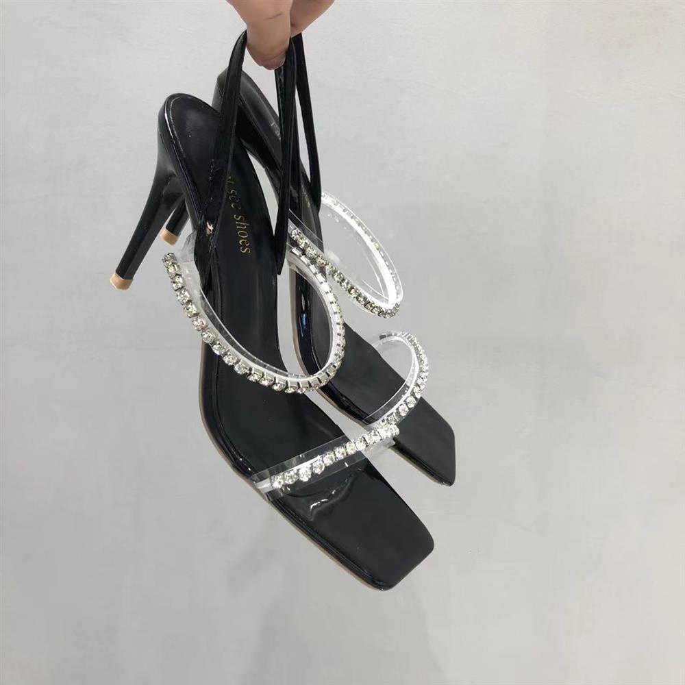 Sandal Cao Gót Mũi Vuông Thiết Kế Mới Quyến Rũ Thời Trang Dành Cho Mùa Hè