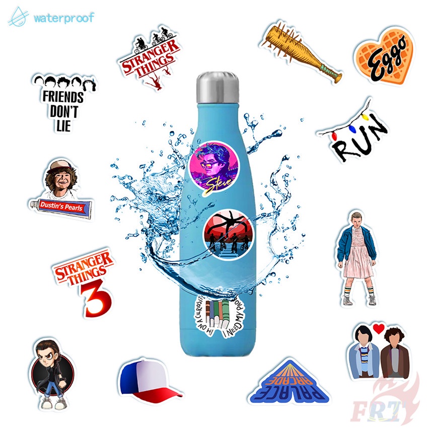 Bộ 100 Cái/Bộ ❉ Hình Dán Dòng Chữ Stranger Things D ❉ Sticker Dán Tường Chống Thấm Nước Thời Trang