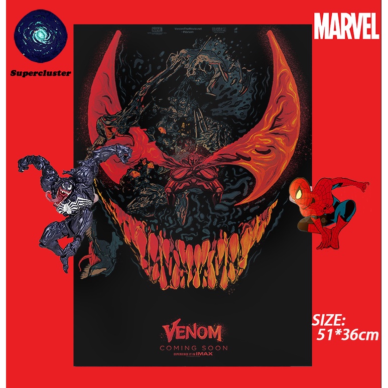 Marvel Áp Phích Dán Tường Trang Trí Nội Thất Hình Venom 50.5x35cm