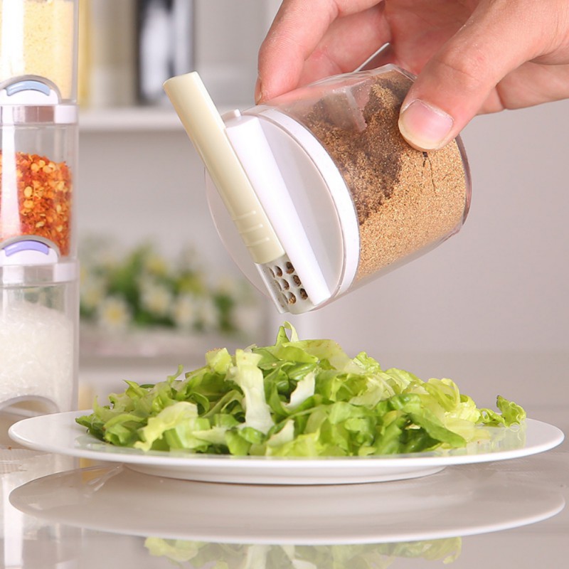 Bộ 5 Lọ Rắc Gia Vị ANAEAT Thiết Kế Trong Suốt Hình Trụ Sáng Tạo Chuyên Dụng Cho Nhà Bếp