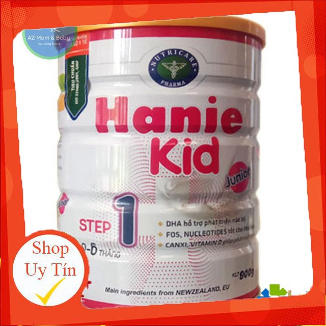 CHÍNH HÃNG Sữa bột Hanie Kid 1 dành cho trẻ biếng ăn & suy dinh dưỡng 0-6 tháng tuổi (900g)