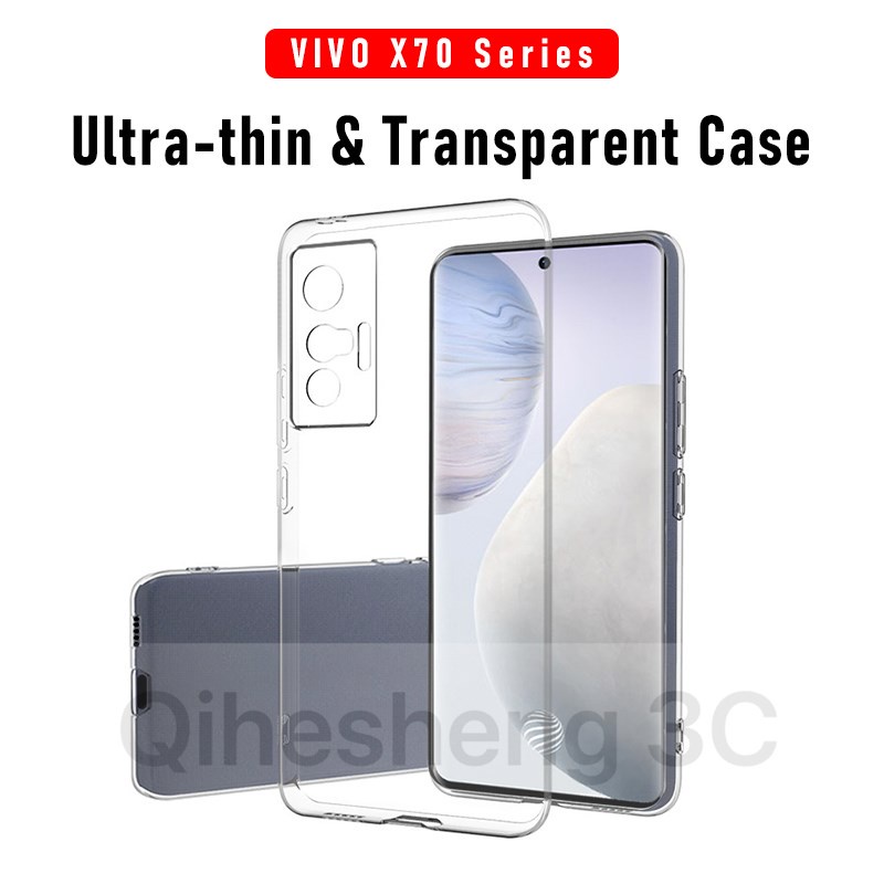 Ốp điện thoại mềm trong suốt siêu mỏng cho Vivo X70 X60 X50 X50e Pro X70Pro Pro + Plus
