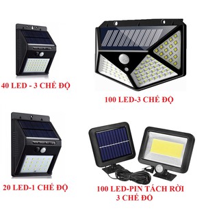 Đèn LED treo tường cảm biến chuyển động dùng năng lượng mặt trời 20 LED / 40 LED / 100 LED