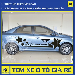 Tem xe Soluto dán 2 bên sườn - tem xe ô tô giá rẻ hà nội