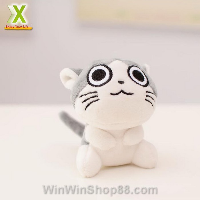 Móc khóa gấu bông mèo Chii (11 cm) - Do_luu_niem