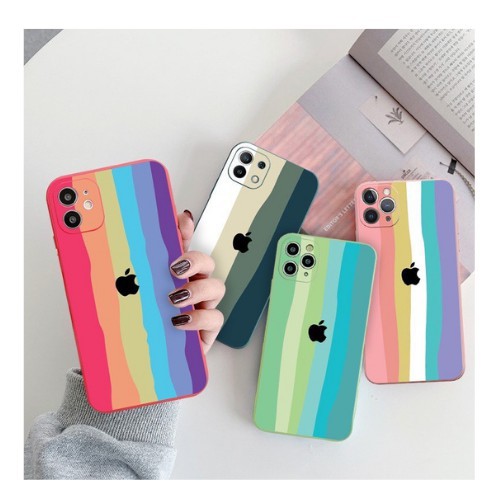 Ốp lưng iphone Cầu vồng cạnh vuông 6/6plus/6s/6splus/7/7plus/8/8plus/x/xs/xsmax/ 11promax11/12/pro/max/plus/promax | BigBuy360 - bigbuy360.vn
