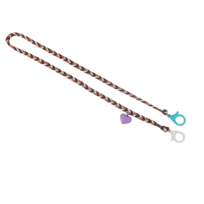 Dây đeo mắt kính khẩu trang đơn giản phối mặt hình trái tim ngọt ngào nhiều màu cho nữ