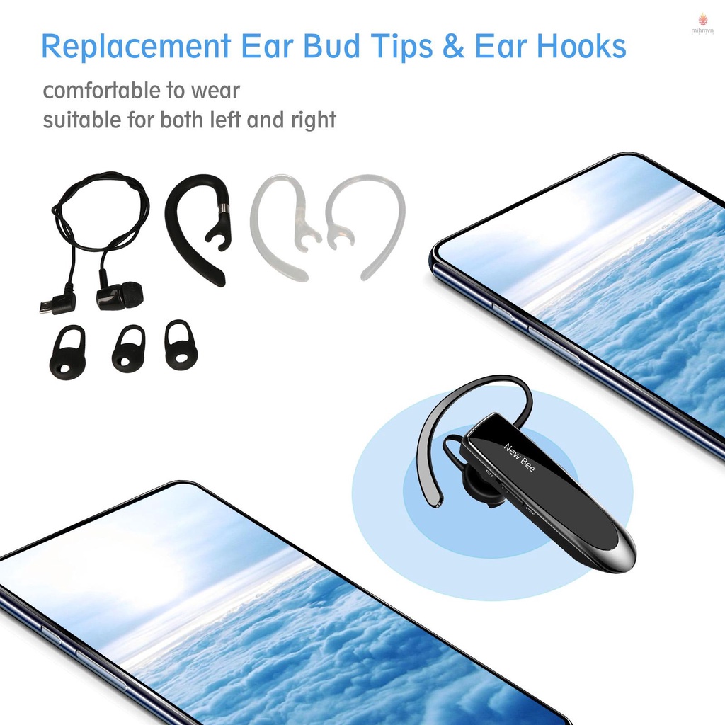 Tai nghe thể thao một bên tai bluetooth không dây chống tiếng ồn 24 giờ 60 ngày và phụ kiện