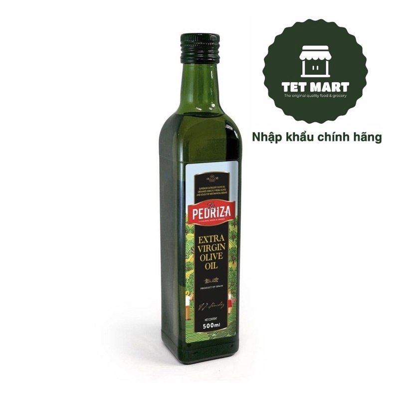 Dầu oliu siêu nguyên chất extra virgin La Pedriza 500ml - Nhập khẩu Tây Ban Nha (EUfood)