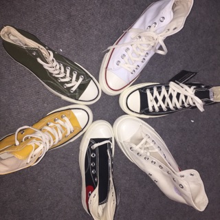 Converse1970 Đen/Trắng/Vàng/Xanh ConversCDG play heart trắng/đen