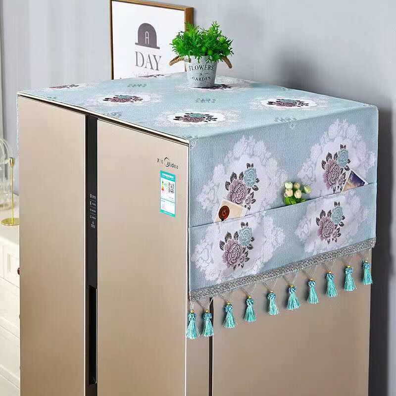 Nắp tủ lạnh vải che cửa đơn đôi khăn máy giặt phủ phổ thông chống bụi rèm <
