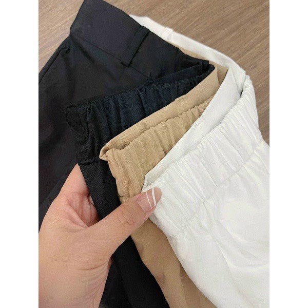 Quần Giả Váy Kaki Dáng Chữ A Cạp Chun Sau