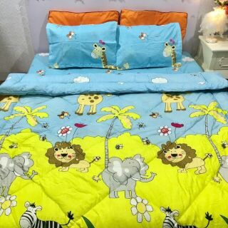 Set Chăn ga gối phao  poly ( người nhện,  khủng long,  doreamon...)