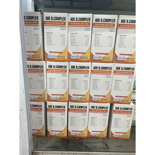 1 lọ ADE B.COMPLEX dùng cho trâu bò lợn gà chó mèo