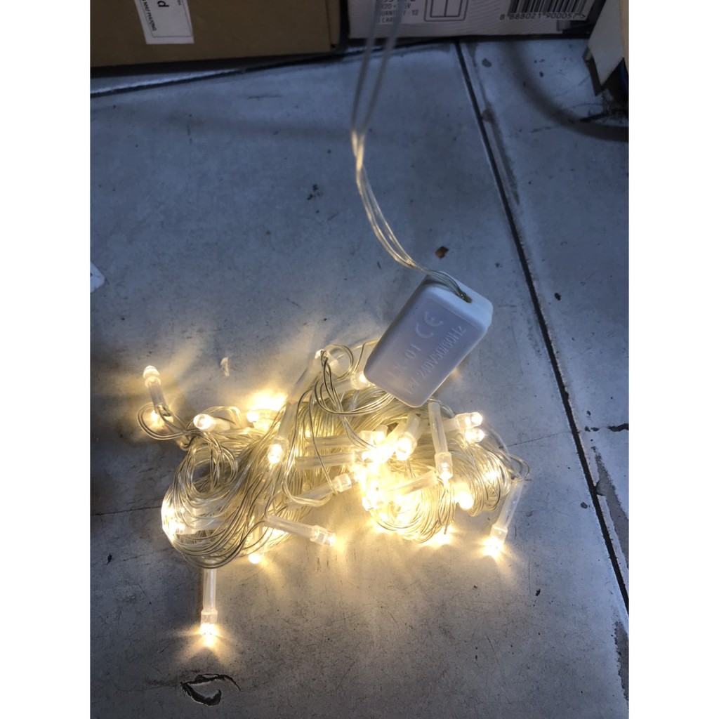 ⚡️ Xài điện- Dây đèn led đom đóm trang trí không chớp nháy 7m 50 bóng đèn ánh sáng vàng ấm⚡️