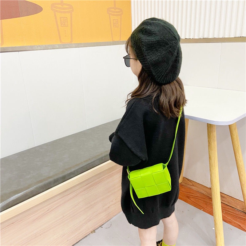 Túi Đeo Chéo Hình Vuông Cỡ Nhỏ Phong Cách Phương Tây Thời Trang Mùa Hè Xinh Xắn Cho Bé Gái