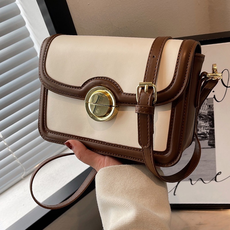 Túi vuông nhỏ thời trang IELGY màu retro có thể điều chỉnh cho phụ nữ