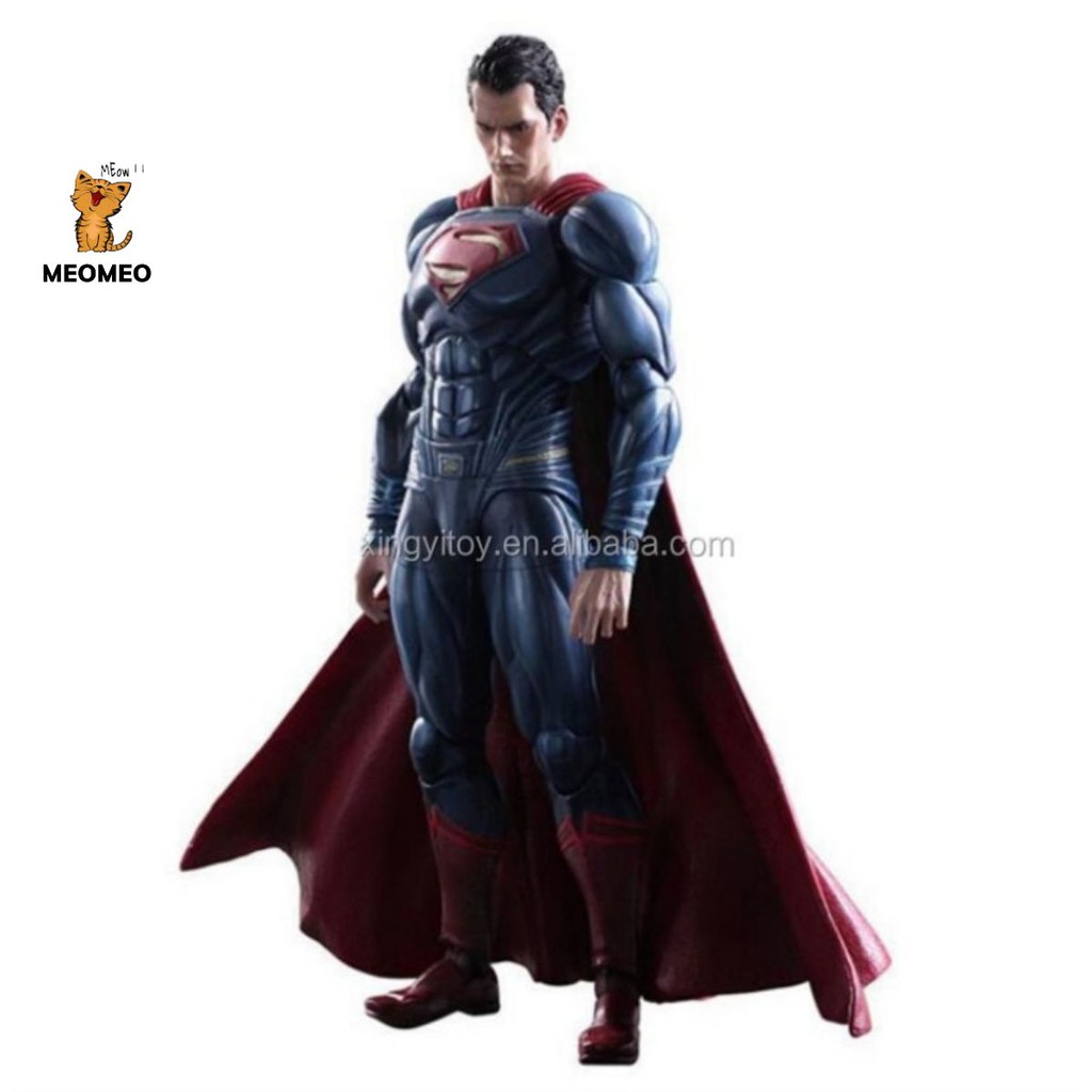 Đồ Chơi Mô Hình Superman - Siêu Nhân Nhựa Đặc Cao 30cm Có Đèn Led Đỏ Và Phát Nhạc - MEOMEOSHOP2021