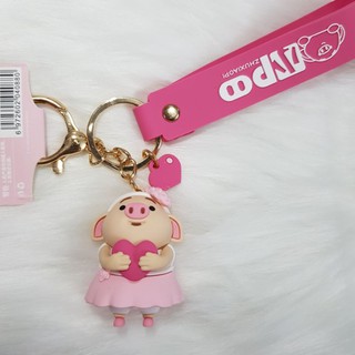 Móc khóa con heo Tik Tok Ôm Trái Tim