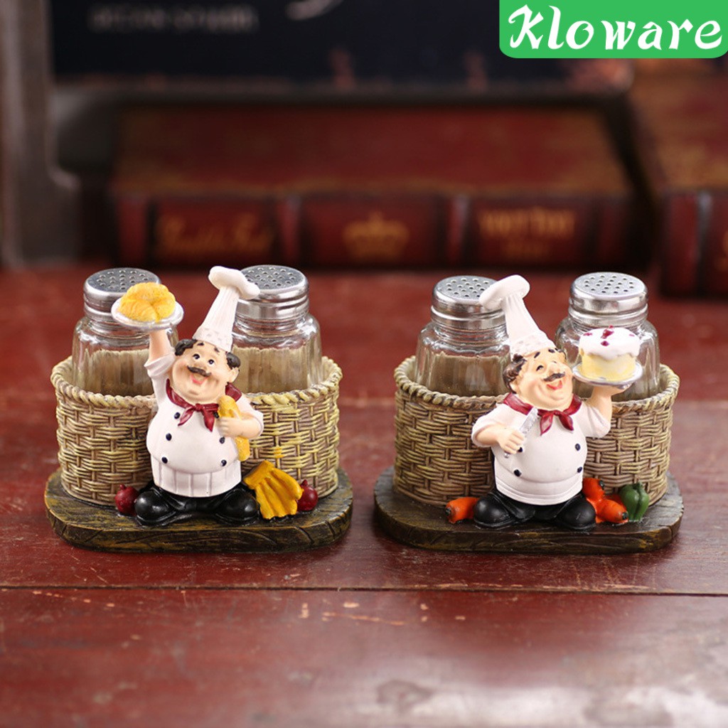 Lọ Đựng Gia Vị Hình Đầu Bếp Phong Cách Retro Mỹ