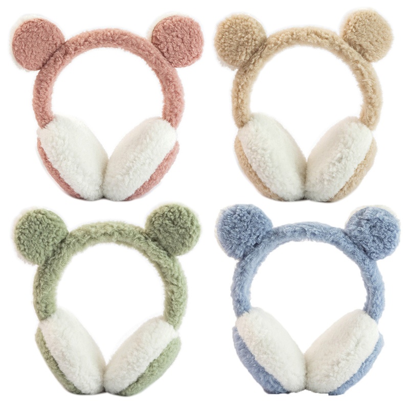 Bông Chụp Tai Hình Gấu Bằng Lông Giữ Ấm Mùa Đông Cho Nữ