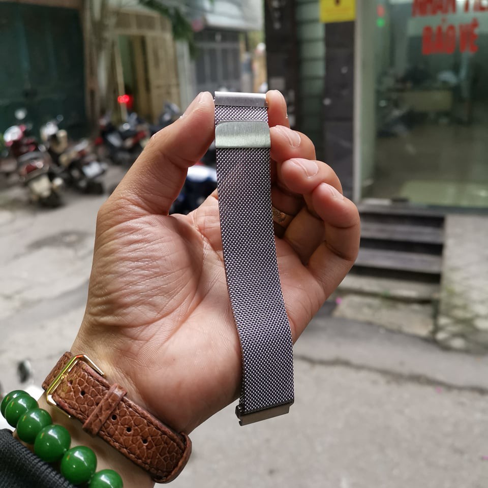 Dây đồng hồ milan thép lưới không gỉ size 20mm và 22mm