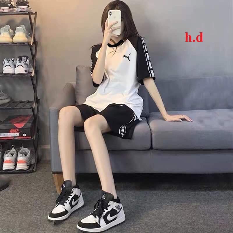 Đồ bộ phối viền Zaplang Bóng Chày Unisex Pume +QUẦN Short♥️ Freesize dành cho nam nữ🎀Sét trang phục thể thao Unisex | BigBuy360 - bigbuy360.vn