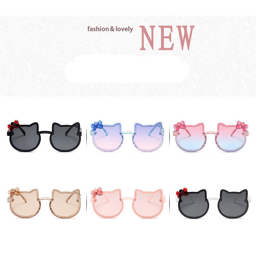 Kính mát hình hello kitty thời trang bảo vệ cho bé nhiều màu tùy chọn