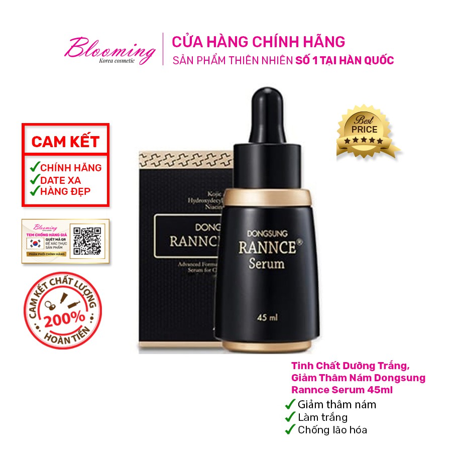 Tinh chất dưỡng ẩm, giảm thâm nám, tàn nhang và mờ thâm cao cấp Dongsung Rannce Serum 45ml BLOOMING