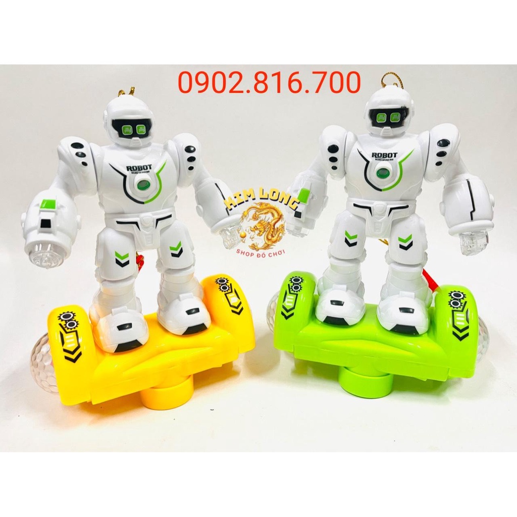 Đồ chơi lồng đèn trung thu cho bé trai hình ROBOT LÁI XE CÂN BẰNG tặng pin có đèn và nhạc quà  tặng trung thu bé trai