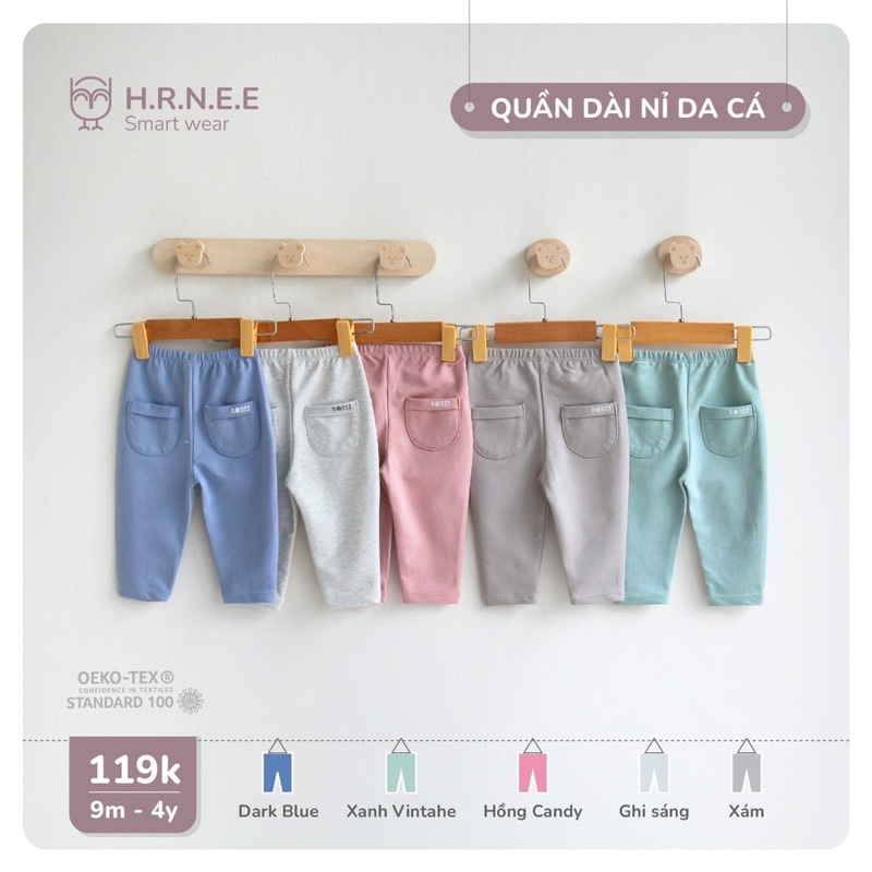 quần nỉ Hrnee chính hãng cho bé
